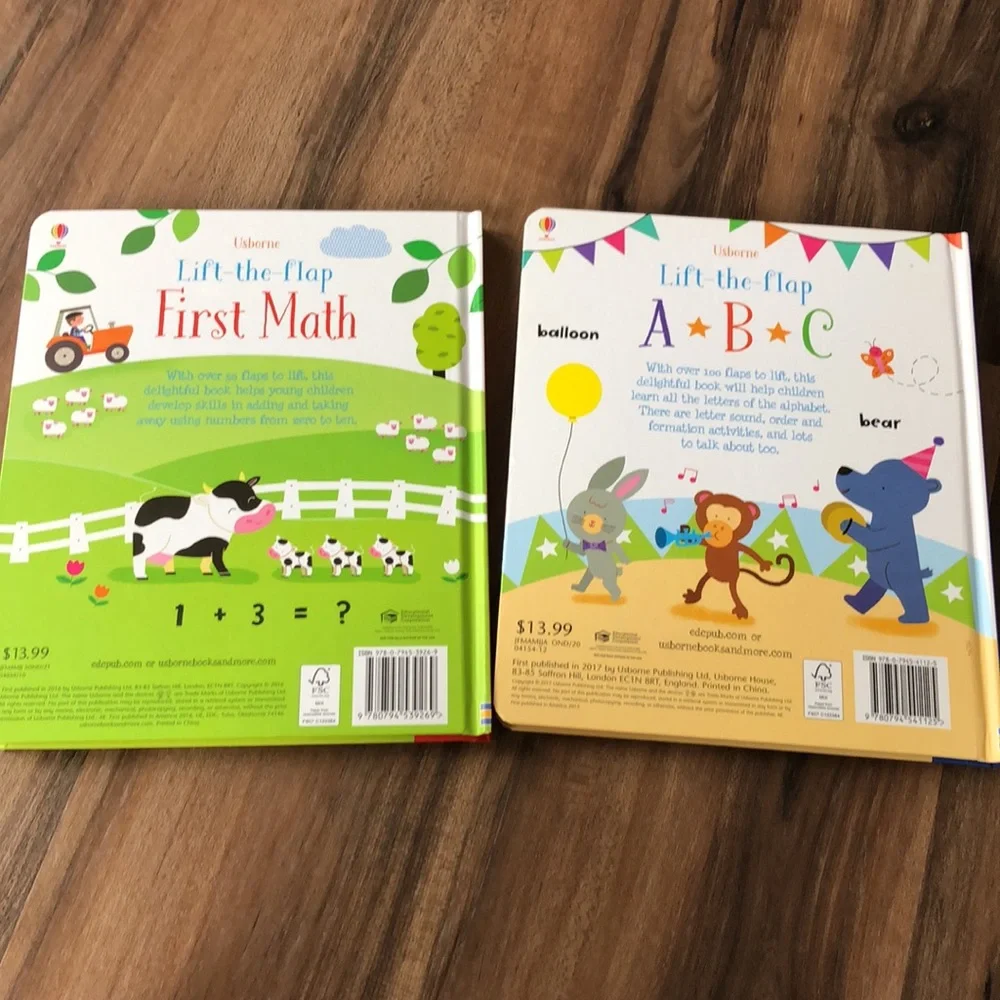 Lot of 2 Usborne Lift Flap Books
